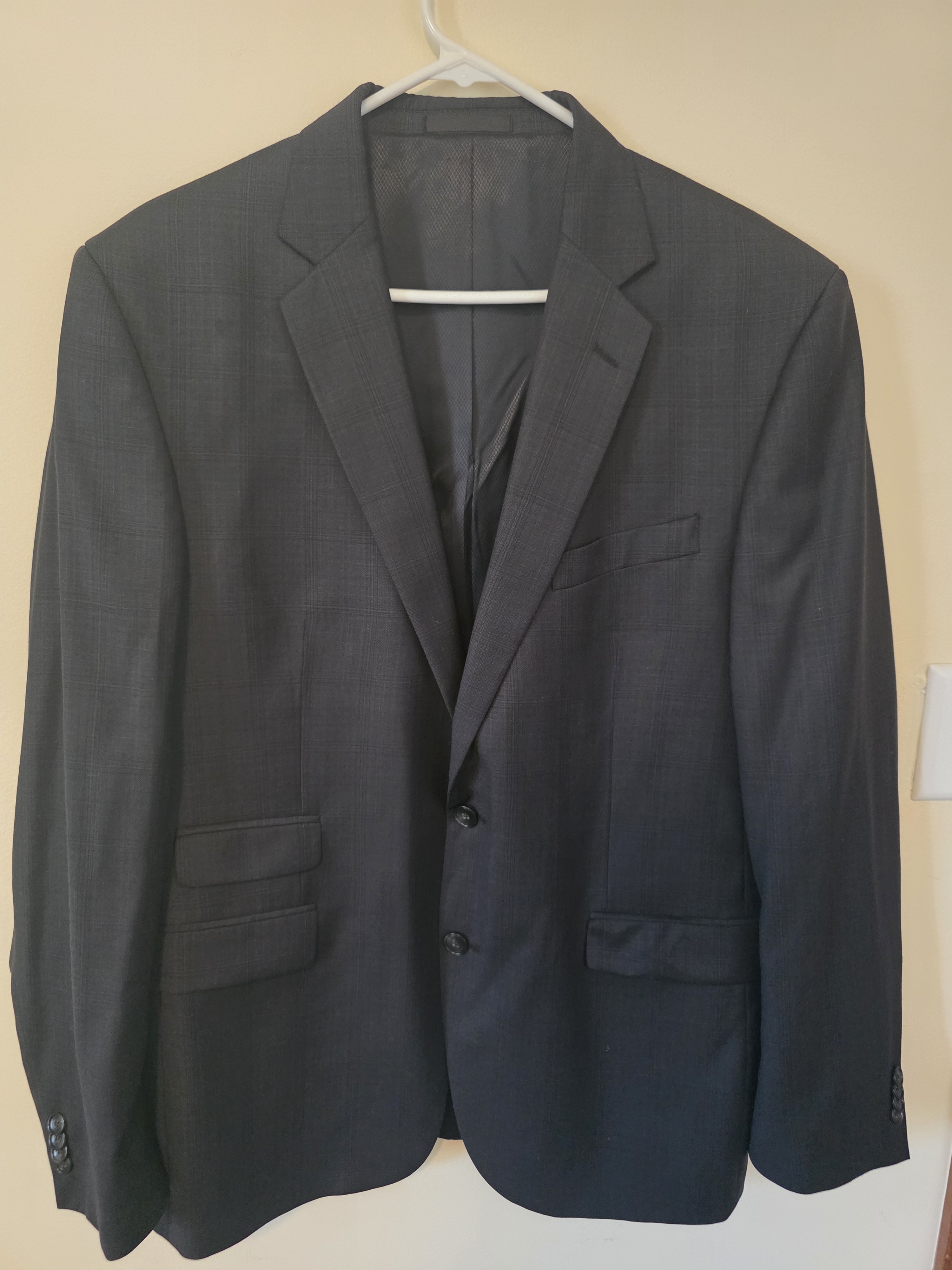 Kenneth Cole New York Men's Dark Gray Two-Button Suit